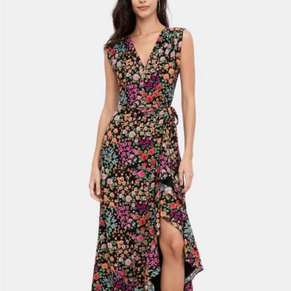 Yumi Kim Black Floral High Low Skirt